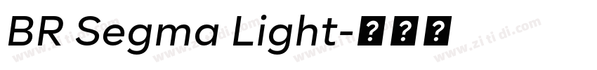 BR Segma Light字体转换